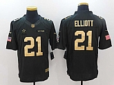 Nike Limited Dallas Cowboys #21 Ezekiel Elliott Anthracite Salute To Service Black-Golden Stitched Jersey,baseball caps,new era cap wholesale,wholesale hats