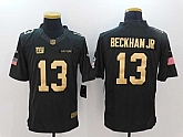 Nike Limited New York Giants #13 Odell Beckham Jr Anthracite Salute To Service Black-Golden Stitched Jersey,baseball caps,new era cap wholesale,wholesale hats