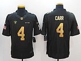 Nike Limited Oakland Raiders #4 Derek Carr Anthracite Salute To Service Black-Golden Stitched Jersey,baseball caps,new era cap wholesale,wholesale hats