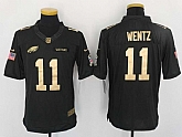 Nike Limited Philadelphia Eagles #11 Carson Wentz Anthracite Salute To Service Black-Golden Stitched Jersey,baseball caps,new era cap wholesale,wholesale hats