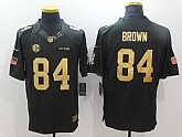 Nike Limited Pittsburgh Steelers #84 Antonio Brown Anthracite Salute To Service Black-Golden Stitched Jersey,baseball caps,new era cap wholesale,wholesale hats
