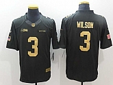 Nike Limited Seattle Seahawks #3 Russell Wilson Anthracite Salute To Service Black-Golden Stitched Jersey,baseball caps,new era cap wholesale,wholesale hats