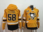 Pittsburgh Penguins #58 Kris Letang Yellow 2017 Stadium Series Stitched NHL Hoodie,baseball caps,new era cap wholesale,wholesale hats
