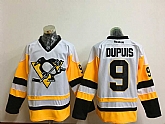 Pittsburgh Penguins #9 Dupuis CCM Throwback White-Yellow Stitched NHL Jersey,baseball caps,new era cap wholesale,wholesale hats