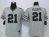 Women Limited Nike Dallas Cowboys #21 Elliott Gridiron Gray II Stitched NFL Jersey,baseball caps,new era cap wholesale,wholesale hats