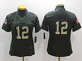 Women Limited Nike New England Patriots #12 Tom Brady Green Salute To Service Stitched NFL Jersey,baseball caps,new era cap wholesale,wholesale hats