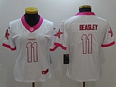Women limited Nike Dallas Cowboys #11 Cole Beasley White Pink Stitched Rush Jersey,baseball caps,new era cap wholesale,wholesale hats