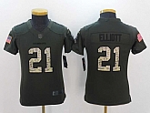 Youth Nike Limited Dallas Cowboys #21 Ezekiel Elliott Green Salute To Service Stitched Jersey,baseball caps,new era cap wholesale,wholesale hats