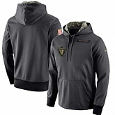 Customized Men & Women & Youth Nike Oakland Raiders Anthracite Salute to Service Stitched NFL Hoodie,baseball caps,new era cap wholesale,wholesale hats