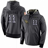 Glued Nike Arizona Cardinals #11 Larry Fitzgerald Men's Anthracite Salute to Service Player Performance Hoodie,baseball caps,new era cap wholesale,wholesale hats