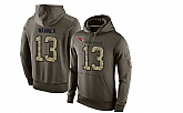 Glued Nike Arizona Cardinals #13 Kurt Warner Olive Green Salute To Service Men's Pullover Hoodie,baseball caps,new era cap wholesale,wholesale hats