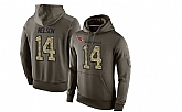 Glued Nike Arizona Cardinals #14 J.J. Nelson Olive Green Salute To Service Men's Pullover Hoodie,baseball caps,new era cap wholesale,wholesale hats