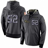 Glued Nike Baltimore Ravens #52 Ray Lewis Men's Anthracite Salute to Service Player Performance Hoodie,baseball caps,new era cap wholesale,wholesale hats