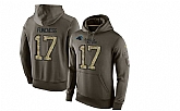 Glued Nike Carolina Panthers #17 Devin Funchess Olive Green Salute To Service Men's Pullover Hoodie,baseball caps,new era cap wholesale,wholesale hats