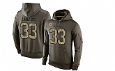 Glued Nike Chicago Bears #33 Jeremy Langford Olive Green Salute To Service Men's Pullover Hoodie,baseball caps,new era cap wholesale,wholesale hats