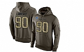 Glued Nike Dallas Cowboys #90 Demarcus Lawrence Olive Green Salute To Service Men's Pullover Hoodie,baseball caps,new era cap wholesale,wholesale hats