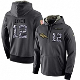 Glued Nike Denver Broncos #12 Paxton Lynch Men's Anthracite Salute to Service Player Performance Hoodie,baseball caps,new era cap wholesale,wholesale hats