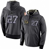 Glued Nike Green Bay Packers #27 Eddie Lacy Men's Anthracite Salute to Service Player Performance Hoodie,baseball caps,new era cap wholesale,wholesale hats