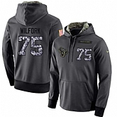 Glued Nike Houston Texans #75 Vince Wilfork Men's Anthracite Salute to Service Player Performance Hoodie,baseball caps,new era cap wholesale,wholesale hats