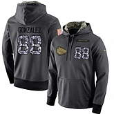 Glued Nike Kansas City Chiefs #88 Tony Gonzalez Men's Anthracite Salute to Service Player Performance Hoodie,baseball caps,new era cap wholesale,wholesale hats