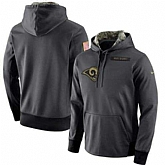 Glued Nike Los Angeles Rams Men's Anthracite Salute to Service Pullover Hoodie,baseball caps,new era cap wholesale,wholesale hats