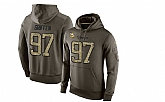 Glued Nike Minnesota Vikings #97 Everson Griffen Olive Green Salute To Service Men's Pullover Hoodie,baseball caps,new era cap wholesale,wholesale hats