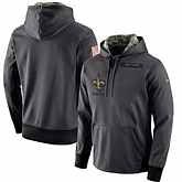 Glued Nike New Orleans Saints Men's Anthracite Salute to Service Pullover Hoodie,baseball caps,new era cap wholesale,wholesale hats
