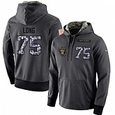 Glued Nike Oakland Raiders #75 Howie Long Men's Anthracite Salute to Service Player Performance Hoodie,baseball caps,new era cap wholesale,wholesale hats