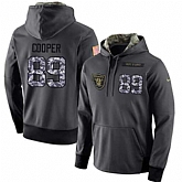 Glued Nike Oakland Raiders #89 Amari Cooper Men's Anthracite Salute to Service Player Performance Hoodie,baseball caps,new era cap wholesale,wholesale hats