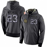 Glued Nike Pittsburgh Steelers #23 Mike Mitchell Men's Anthracite Salute to Service Player Performance Hoodie,baseball caps,new era cap wholesale,wholesale hats