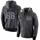 Glued Nike Seattle Seahawks #88 Jimmy Graham Men's Anthracite Salute to Service Player Performance Hoodie,baseball caps,new era cap wholesale,wholesale hats