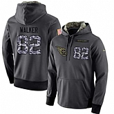 Glued Nike Tennessee Titans #82 Delanie Walker Men's Anthracite Salute to Service Player Performance Hoodie,baseball caps,new era cap wholesale,wholesale hats