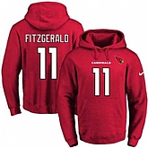 Printed Nike Arizona Cardinals #11 Larry Fitzgerald Red Name & Number Men's Pullover Hoodie,baseball caps,new era cap wholesale,wholesale hats