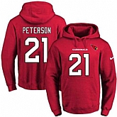 Printed Nike Arizona Cardinals #21 Patrick Peterson Red Name & Number Men's Pullover Hoodie,baseball caps,new era cap wholesale,wholesale hats