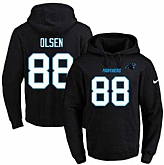 Printed Nike Carolina Panthers #88 Greg Olsen Black Name & Number Men's Pullover Hoodie,baseball caps,new era cap wholesale,wholesale hats