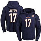 Printed Nike Chicago Bears #17 Alshon Jeffery Navy Name & Number Men's Pullover Hoodie,baseball caps,new era cap wholesale,wholesale hats