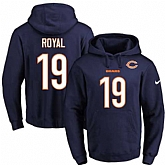 Printed Nike Chicago Bears #19 Eddie Royal Navy Name & Number Men's Pullover Hoodie,baseball caps,new era cap wholesale,wholesale hats