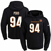 Printed Nike Cincinnati Bengals #94 Domata Peko Black Name & Number Men's Pullover Hoodie,baseball caps,new era cap wholesale,wholesale hats