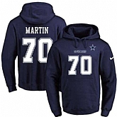Printed Nike Dallas Cowboys #70 Zack Martin Navy Name & Number Men's Pullover Hoodie,baseball caps,new era cap wholesale,wholesale hats