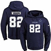 Printed Nike Dallas Cowboys #82 Jason Witten Navy Name & Number Men's Pullover Hoodie,baseball caps,new era cap wholesale,wholesale hats