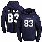 Printed Nike Dallas Cowboys #83 Terrence Williams Navy Name & Number Men's Pullover Hoodie,baseball caps,new era cap wholesale,wholesale hats