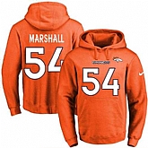 Printed Nike Denver Broncos #54 Brandon Marshall Orange Name & Number Men's Pullover Hoodie,baseball caps,new era cap wholesale,wholesale hats