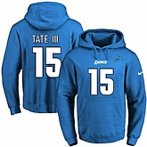 Printed Nike Detroit Lions #15 Golden Tate Blue Name & Number Men's Pullover Hoodie,baseball caps,new era cap wholesale,wholesale hats