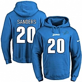 Printed Nike Detroit Lions #20 Barry Sanders Blue Name & Number Men's Pullover Hoodie,baseball caps,new era cap wholesale,wholesale hats