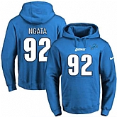 Printed Nike Detroit Lions #92 Haloti Ngata Blue Name & Number Men's Pullover Hoodie,baseball caps,new era cap wholesale,wholesale hats