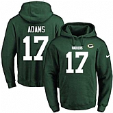 Printed Nike Green Bay Packers #17 Davante Adams Green Name & Number Men's Pullover Hoodie,baseball caps,new era cap wholesale,wholesale hats