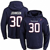 Printed Nike Houston Texans #30 Andre Johnson Navy Name & Number Men's Pullover Hoodie,baseball caps,new era cap wholesale,wholesale hats