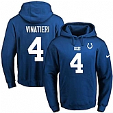 Printed Nike Indianapolis Colts #4 Adam Vinatieri Blue Name & Number Men's Pullover Hoodie,baseball caps,new era cap wholesale,wholesale hats