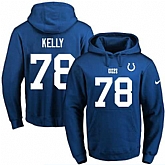 Printed Nike Indianapolis Colts #78 Ryan Kelly Blue Name & Number Men's Pullover Hoodie,baseball caps,new era cap wholesale,wholesale hats