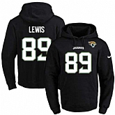 Printed Nike Jacksonville Jaguars #89 Marcedes Lewis Black Name & Number Men's Pullover Hoodie,baseball caps,new era cap wholesale,wholesale hats